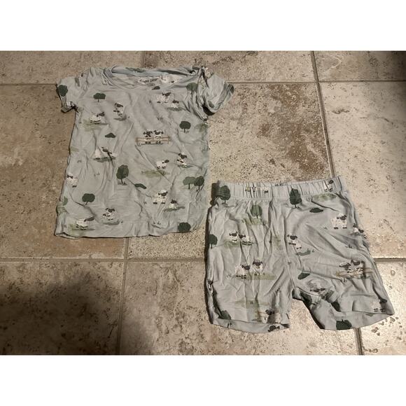 Angel Dear Bamboo Sheep Print Shorts Pajamas 12-18 Months - Picture 1 of 3